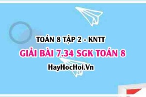 Bài 7.34 SGK Toán 8 Tập 2 Kết nối tri thức
